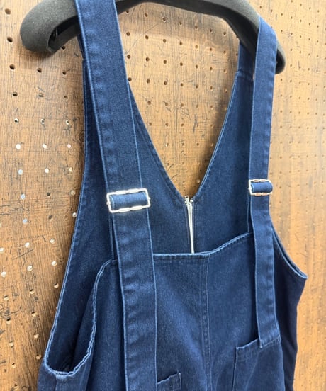 ROSIEE ロージー　大人デニム ワイドサロペットワンピース　indigo