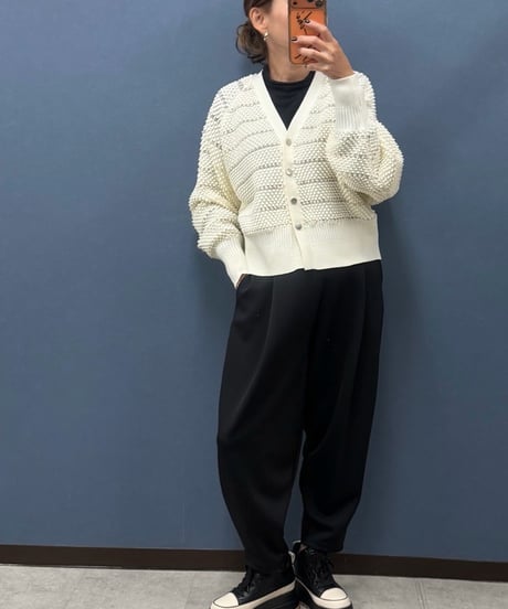 Pauline Bleu ポリーヌブロー　ソフトボンディング タック入り コクーンパンツ