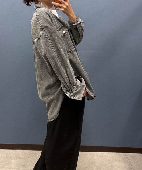 Dignite collier ディニテコリエ ウォッシュデニム オーバーシャツ