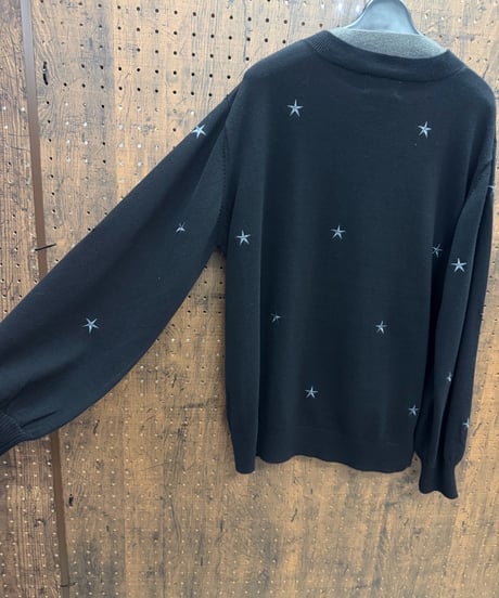ROSIEE ロージー　スターモチーフ刺繍 プルオーバーニット