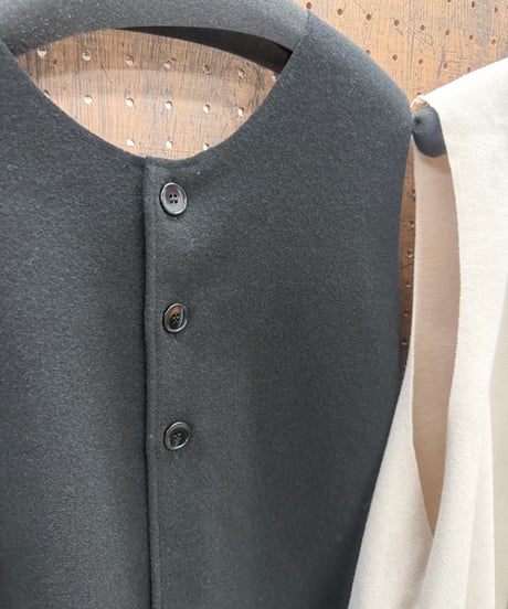 Dignite collier ディニテコリエ バックボタン Vネックベスト