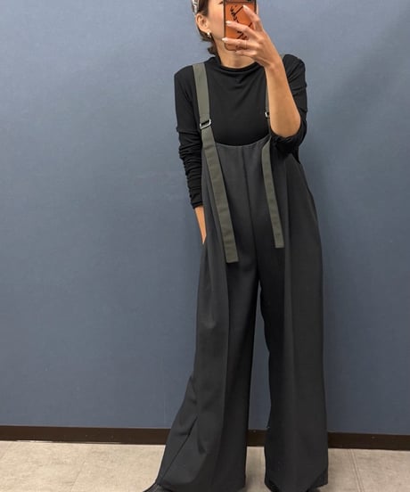 Pauline Bleu ポリーヌブロー  ショルダーストラップ ワイドサロペット