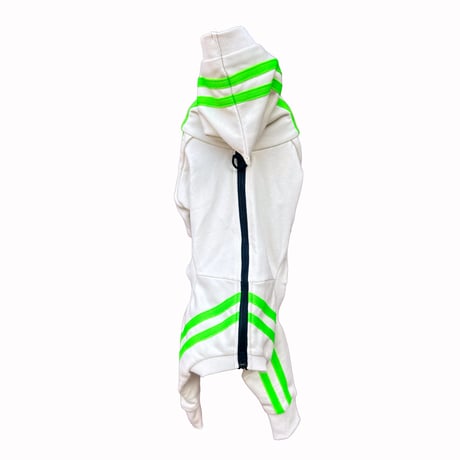 zip-up line jersey rompers：vanilla  //ｼﾞｯﾌﾟｱｯﾌﾟﾗｲﾝｼﾞｬｰｼﾞﾛﾝﾊﾟｰｽ :ﾊﾞﾆﾗ