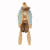 zip-up line jersey rompers：Camel Sand  //ｼﾞｯﾌﾟｱｯﾌﾟﾗｲﾝｼﾞｬｰｼﾞﾛﾝﾊﾟｰｽ :ｷｬﾒﾙ-ｻﾝﾄﾞ
