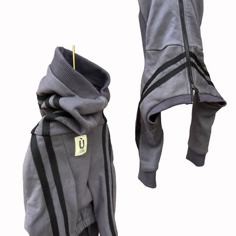 zip-up line jersey rompers：Storm //ｼﾞｯﾌﾟｱｯﾌﾟﾗｲﾝｼﾞｬｰｼﾞﾛﾝﾊﾟｰｽ :ｽﾄｰﾑ