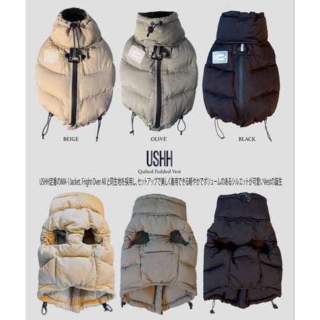 Quilted Padded Vest: BLACK //キルティングベスト:ブラック
