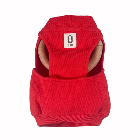 thermal knit cropped tank：Solid-Red //ｻｰﾏﾙﾆｯﾄｸﾛｯﾌﾟﾄﾞﾀﾝｸ：ｿﾘｯﾄﾞ-ﾚｯﾄﾞ