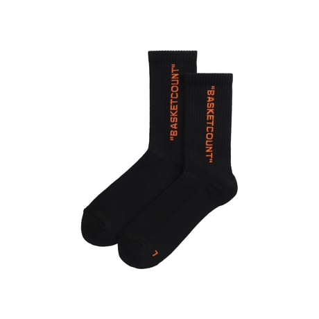 COMFORT SOCKS / BLACKxNEONORANGE