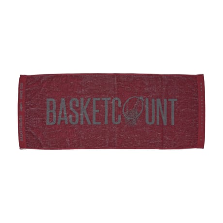 LOGO FACE TOWEL  / BURGUNDY&GRAY