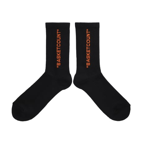 COMFORT SOCKS / BLACKxNEONORANGE