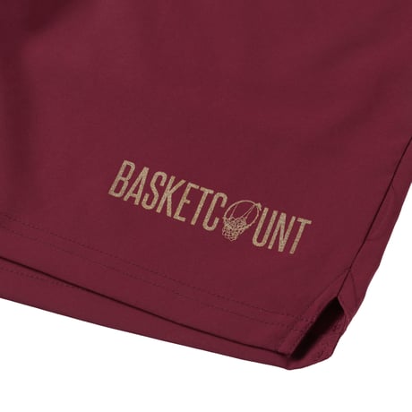 “LOGO” SHORTS / BURGUNDY