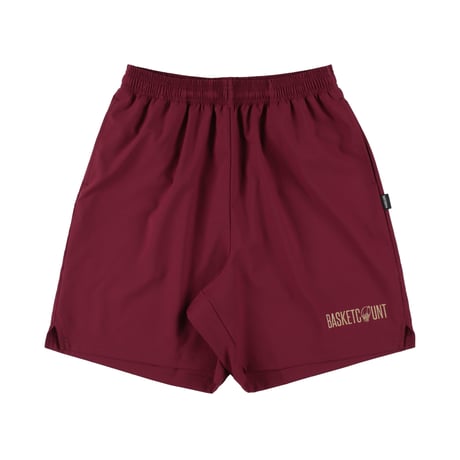 “LOGO” SHORTS / BURGUNDY
