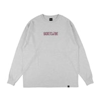 “LOGO” COTTON LONG T-SHIRT / GRAY