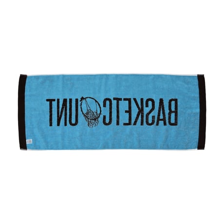 LOGO FACE TOWEL  / BLACK&AQUA