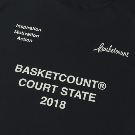 “COURT STATE” LONG T-SHIRT / BLACK