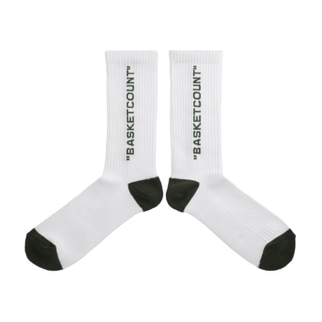 COMFORT SOCKS / WHITExDARKGREEN