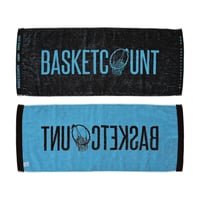 LOGO FACE TOWEL  / BLACK&AQUA