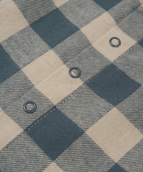 organic zoo/ Fog Blue Gingham Onesie