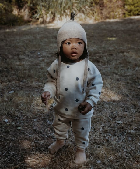 organic zoo/ Fog Blue Dots Sweatshirt