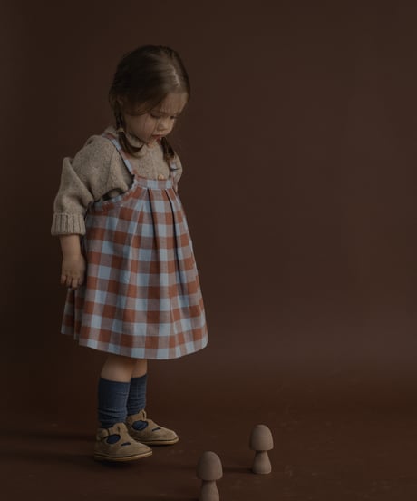 organic zoo/ Maple Gingham Tribe Skirt