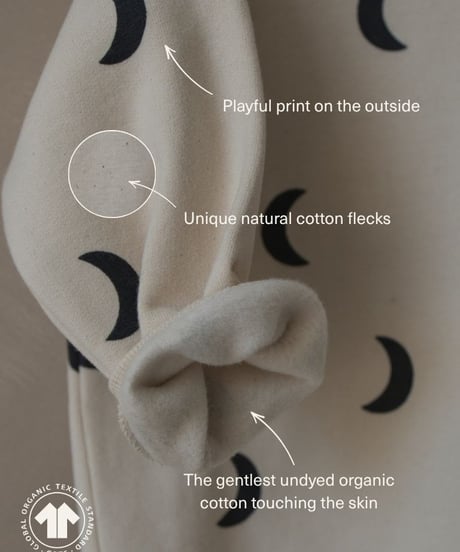 organic zoo/ Undyed Midnight Wrap Bodysuit