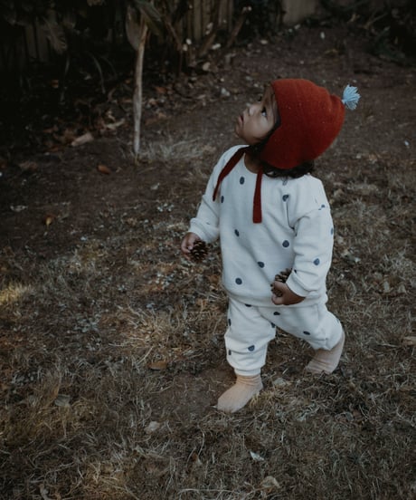 organic zoo/ Fog Blue Dots Sweatpants GOTS