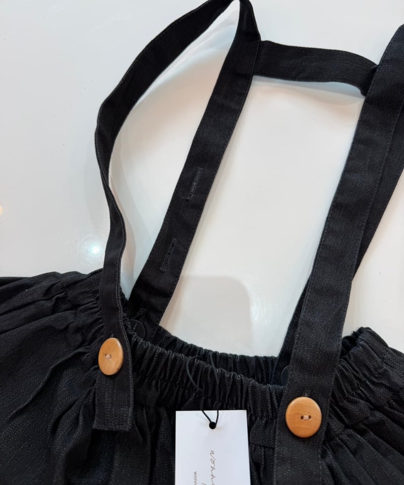 Wonny Ribbon / Black Denim Skirt | lisoro