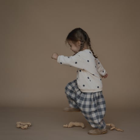 [26AW] Fog Blue Gingham Lodge Pants / Organic Zoo