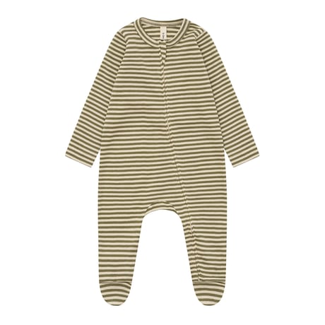 [26AW] Fern Stripes Zip Suit / Organic Zoo