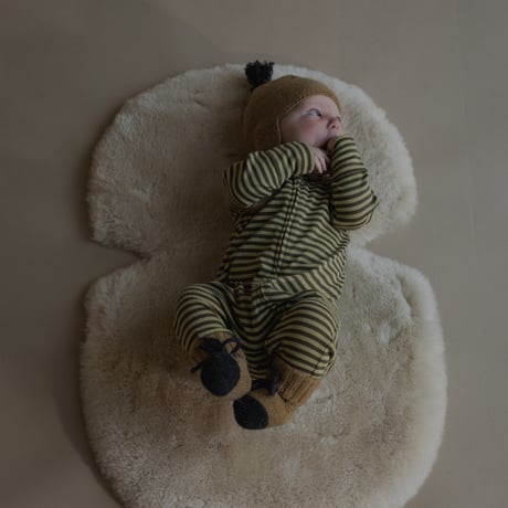 [26AW] Fern Stripes Zip Suit / Organic Zoo