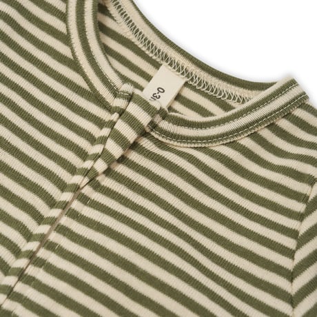 [26AW] Fern Stripes Zip Suit / Organic Zoo