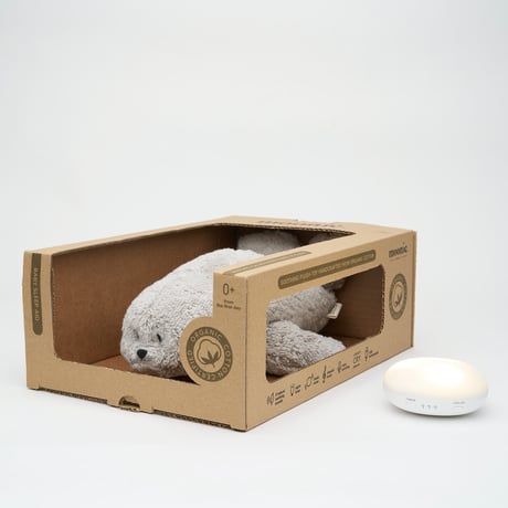 【ご予約】Moonie 2.0 Organic Humming Seal With A Lamp  [ナイトライト ハミングベア ファーストトイ  ぬいぐるみ