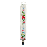 Pacifier Strap [ Wildflower White ] / Hippo + Birds