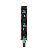 Pacifier Strap [ Midnight Berry ] / Hippo + Birds