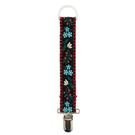 Pacifier Strap [ Midnight Berry ] / Hippo + Birds