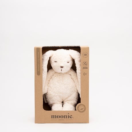 【ご予約】Sensory Little Bunny / moonie [ムーニー 洗える ぬいぐるみ ベビー ファーストトイ クマ オーガニックコットン]