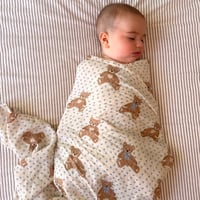 Teddy Bear Picnic Swaddle Blanket / Studley