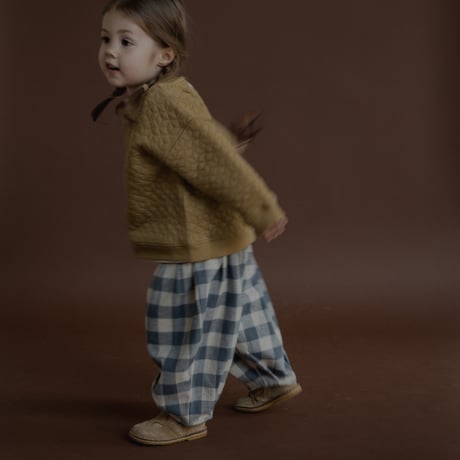 [26AW] Fog Blue Gingham Lodge Pants / Organic Zoo