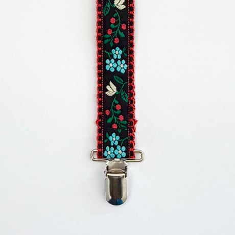 Pacifier Strap [ Midnight Berry ] / Hippo + Birds