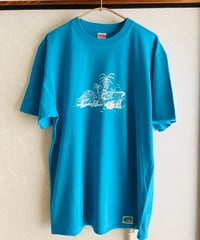 島の海岸｜Tシャツ5.6oz［ターコイズ］