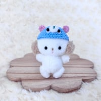 みにまむちゃん わんこ くま帽子 ブルー
