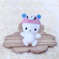 みにまむちゃん わんこ くま帽子 ピンク