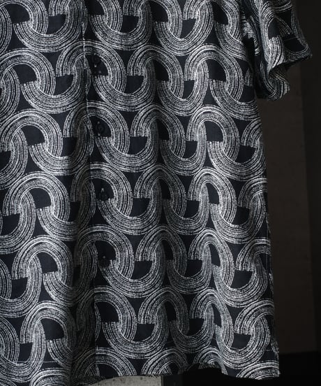 Marks & Spencer Linen Blend Geometric Print Shirt