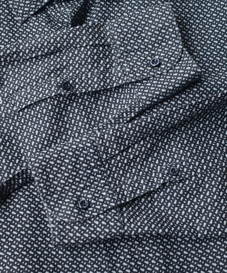 00s Hugo Boss Light Weight Fabric Linen×Cotton Shirt -3