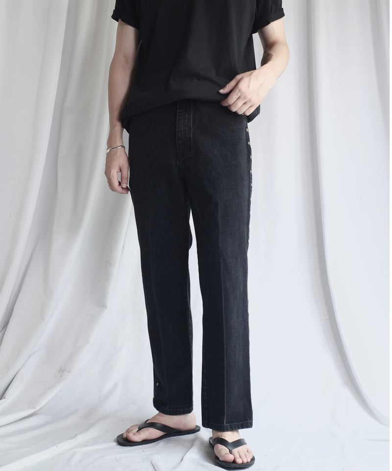 【美品】Wrangler × DAMAGEDONE テーパード 黒　36/29 Wrangler Studded Black Denim -7 | DAMAGEDONE 2nd