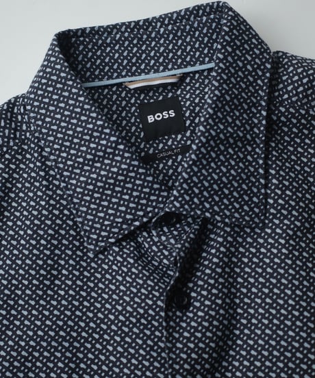 00s Hugo Boss Light Weight Fabric Linen×Cotton Shirt -3