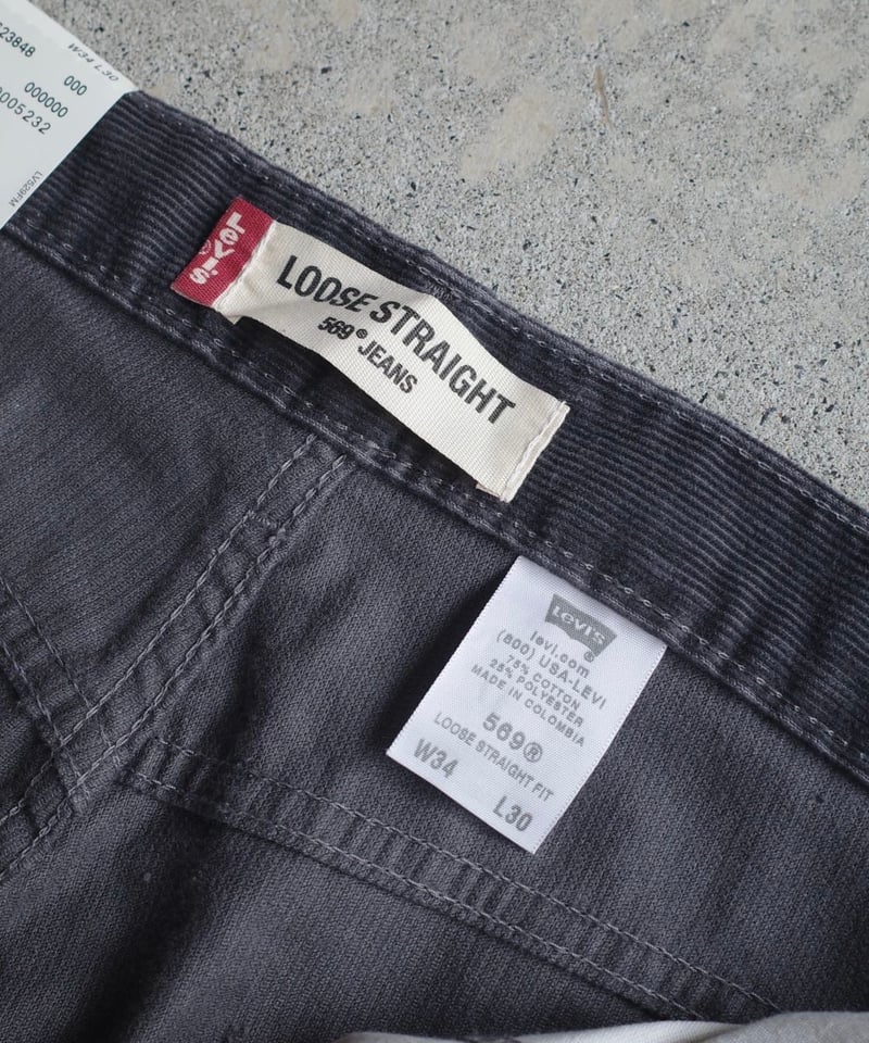 Deadstock Levi's 569 Corduroy Pants -Charcoal |