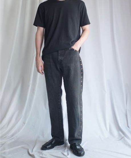 Wrangler Studded Black Denim -4