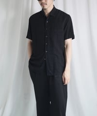Club Room Silk Rayon Black S/S Shirts -3