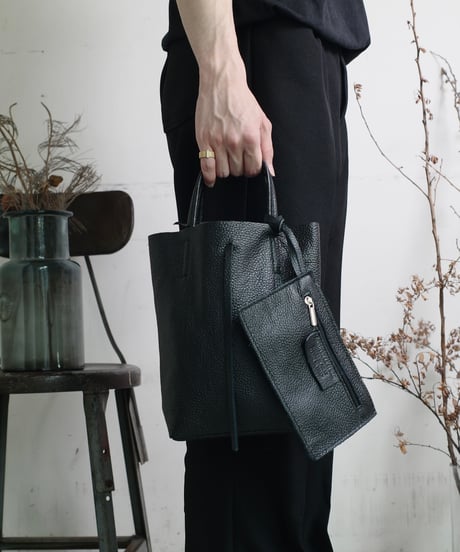 MARLON FIRENZE Calf Leather Mini Shopper Bag - Nero